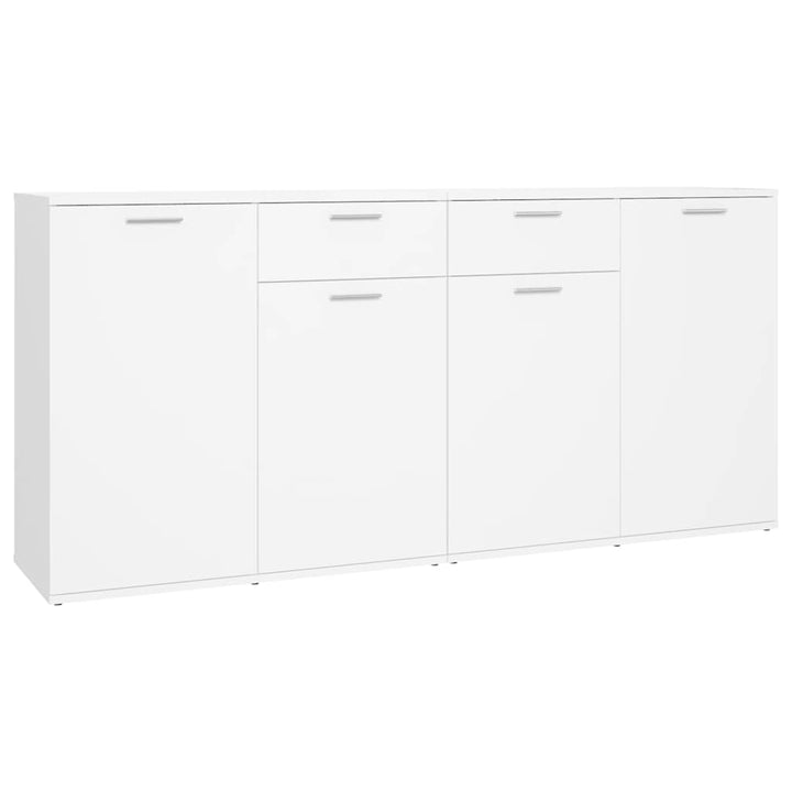 skænk 160x36x75 cm konstrueret træ hvid