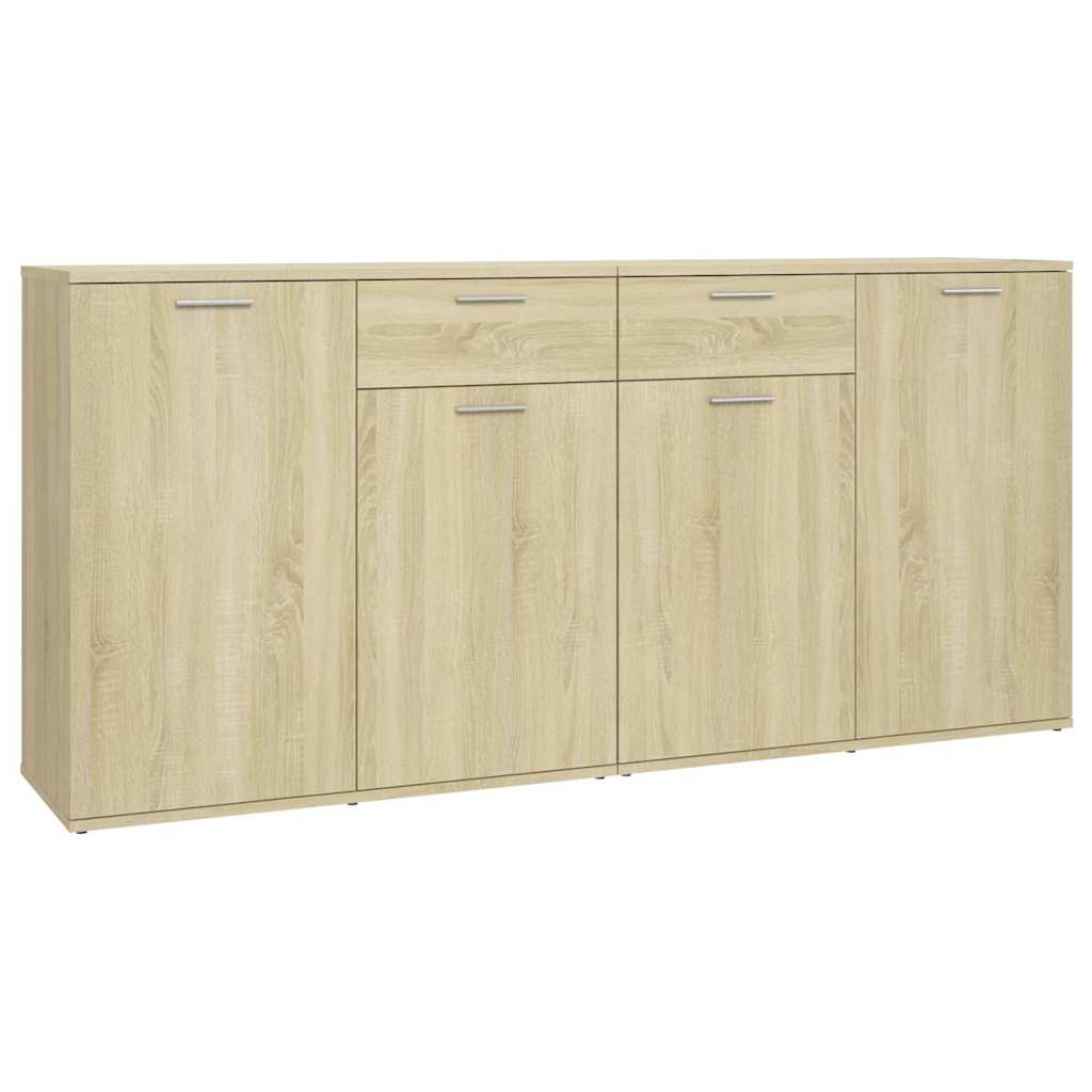 skænk 160x36x75 cm konstrueret træ sonoma-eg