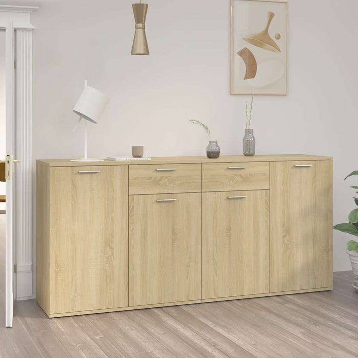 skænk 160x36x75 cm konstrueret træ sonoma-eg