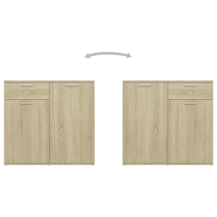 skænk 160x36x75 cm konstrueret træ sonoma-eg