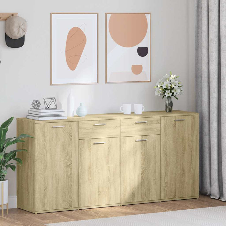 skænk 160x36x75 cm konstrueret træ sonoma-eg