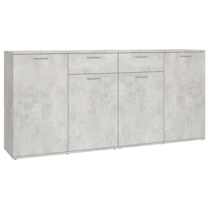 skænk 160x36x75 cm konstrueret træ betongrå