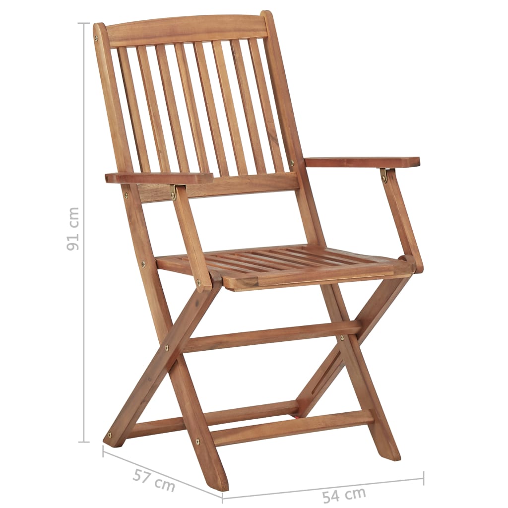 foldbare havestole 6 stk. massivt akacietræ