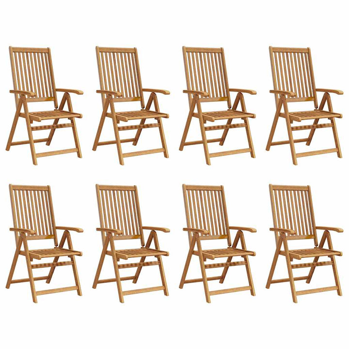 foldbare havestole 8 stk. massivt akacietræ