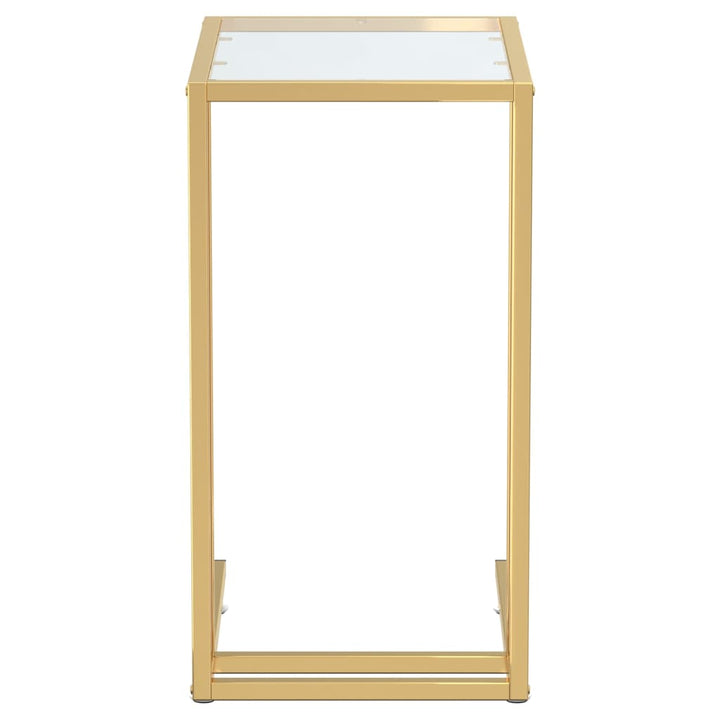 sidebord 50x35x65 cm hærdet glas transparent