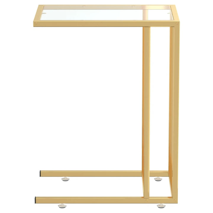 sidebord 50x35x65 cm hærdet glas transparent