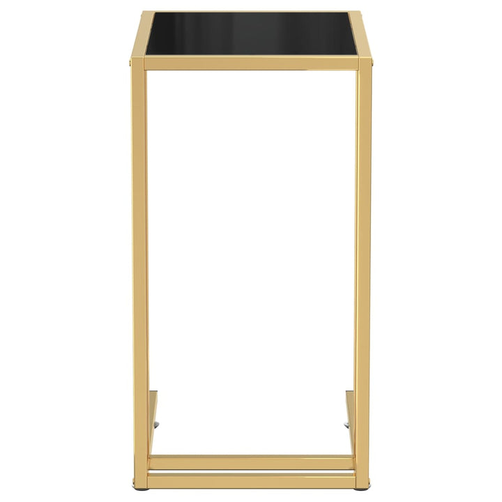 sidebord 50x35x65 cm hærdet glas sort