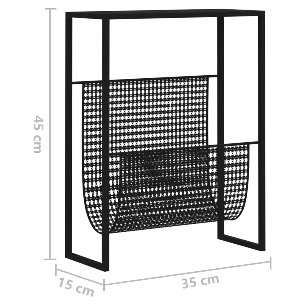 magasinholder 35x15x45 cm stål sort