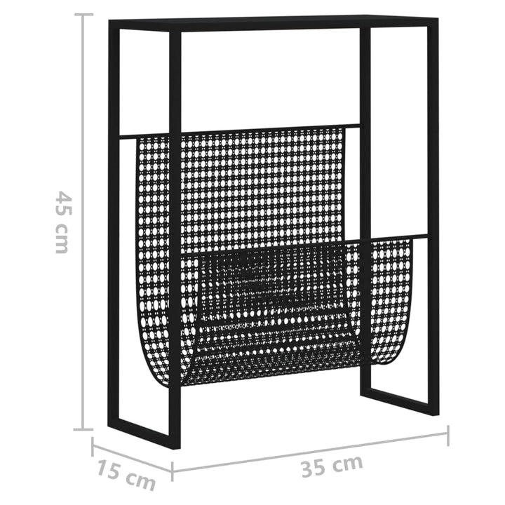 magasinholder 35x15x45 cm stål sort