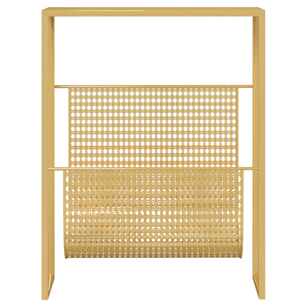 magasinholder 35x15x45 cm stål guldfarvet