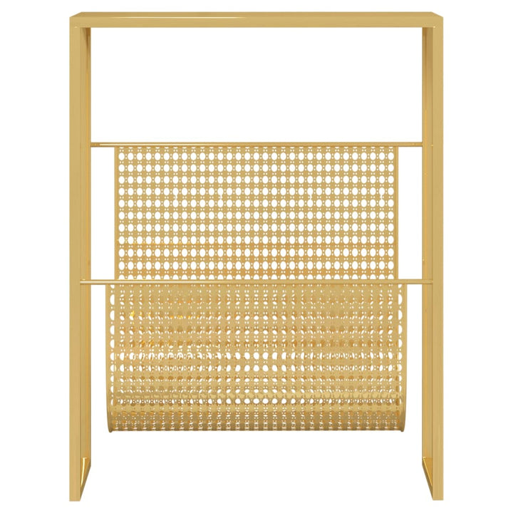 magasinholder 35x15x45 cm stål guldfarvet