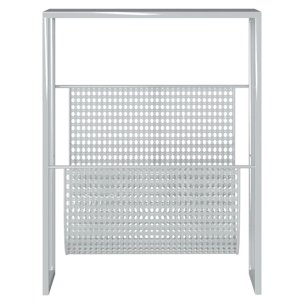magasinholder 35x15x45 cm stål sølvfarvet