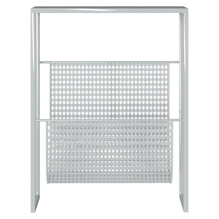 magasinholder 35x15x45 cm stål sølvfarvet