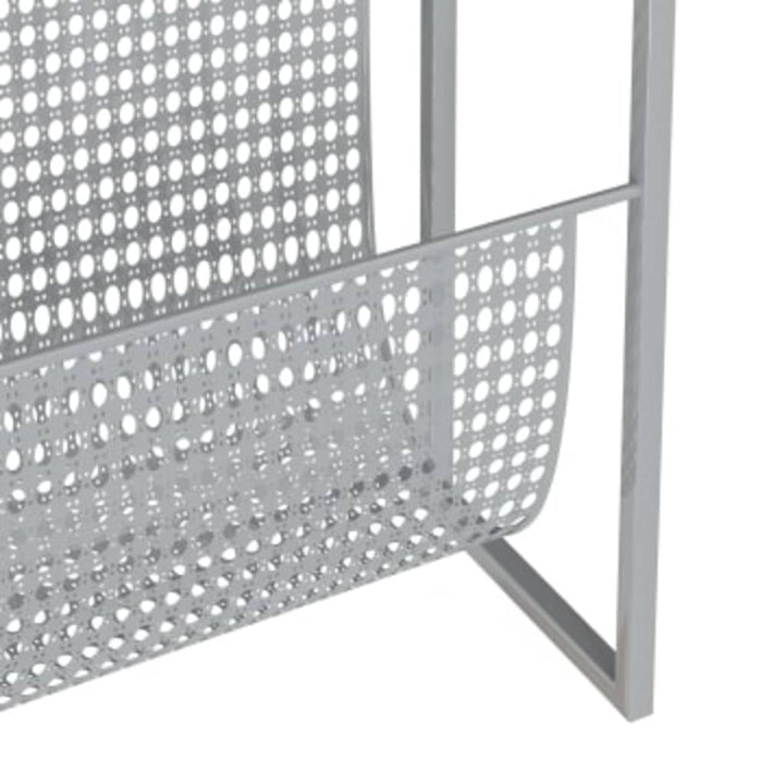 magasinholder 35x15x45 cm stål sølvfarvet