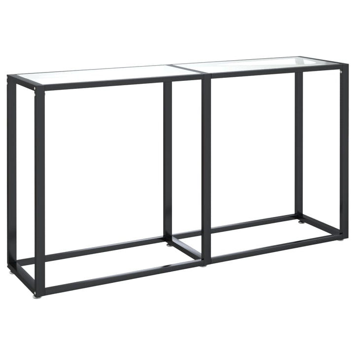 konsolbord 140x35x75,5 cm hærdet glas transparent
