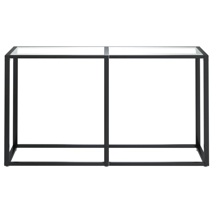 konsolbord 140x35x75,5 cm hærdet glas transparent