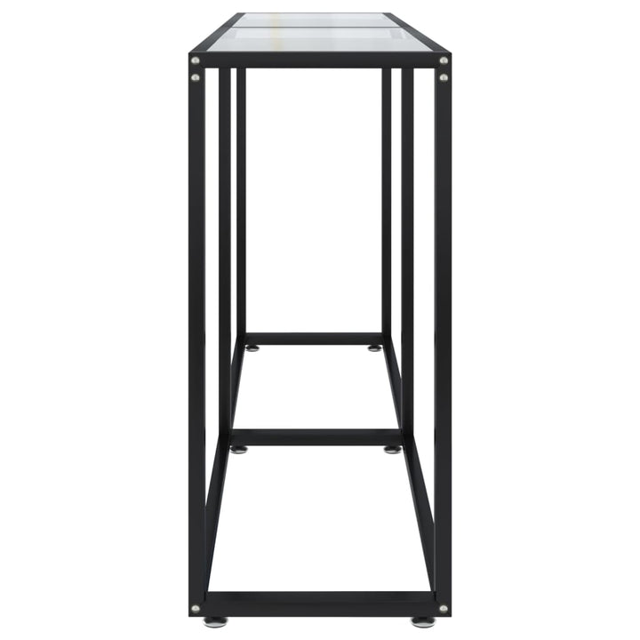 konsolbord 140x35x75,5 cm hærdet glas transparent