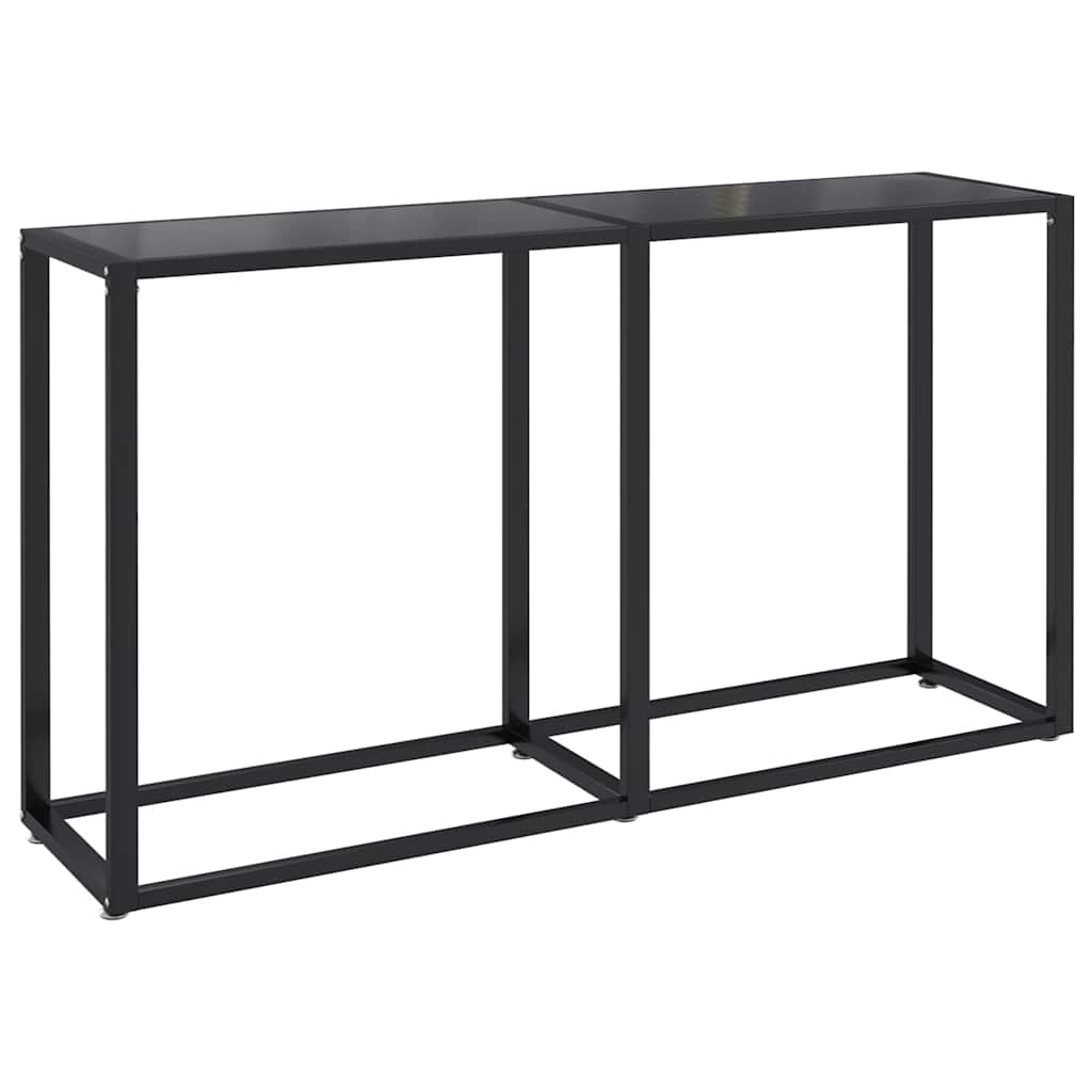 konsolbord 140x35x75,5 cm hærdet glas sort