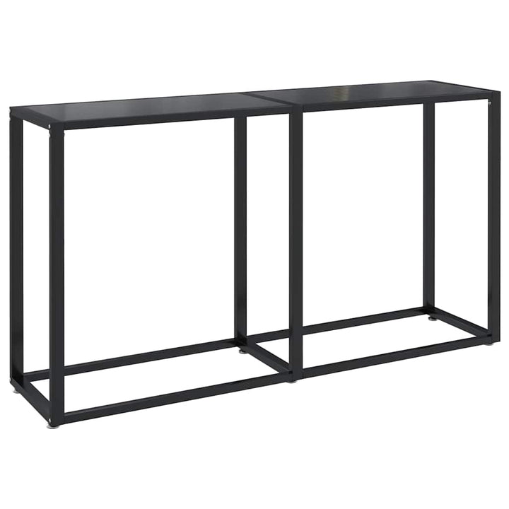 konsolbord 140x35x75,5 cm hærdet glas sort