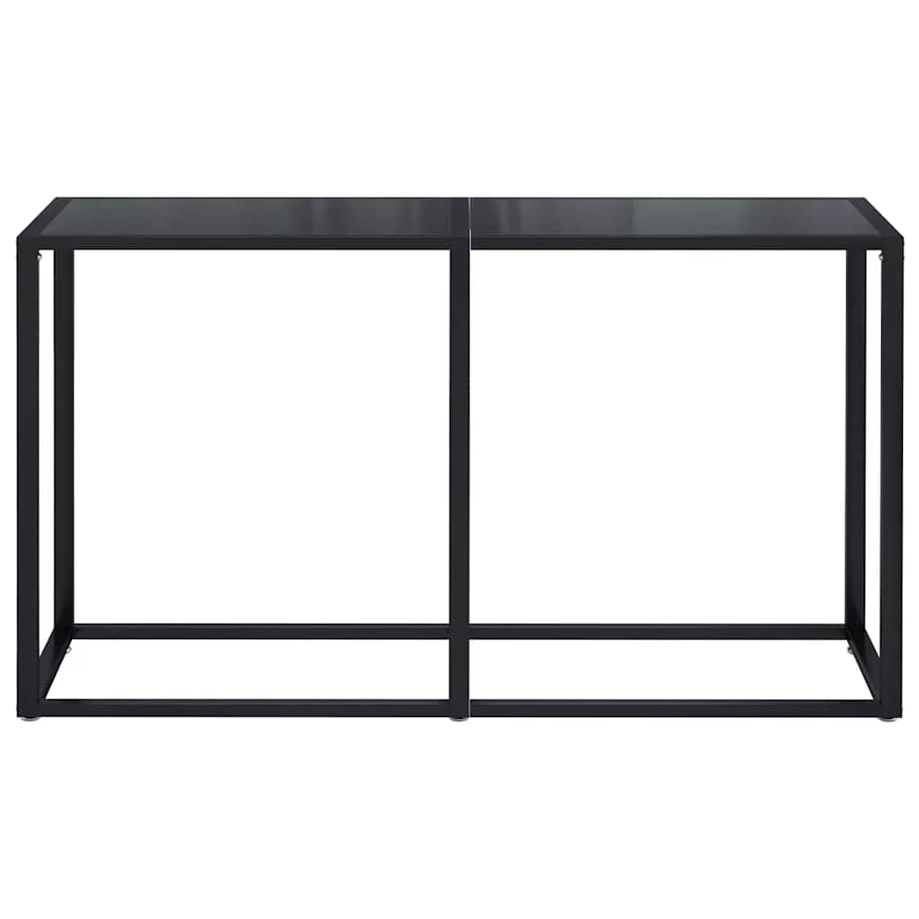 konsolbord 140x35x75,5 cm hærdet glas sort