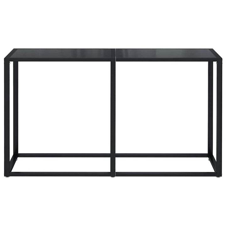 konsolbord 140x35x75,5 cm hærdet glas sort