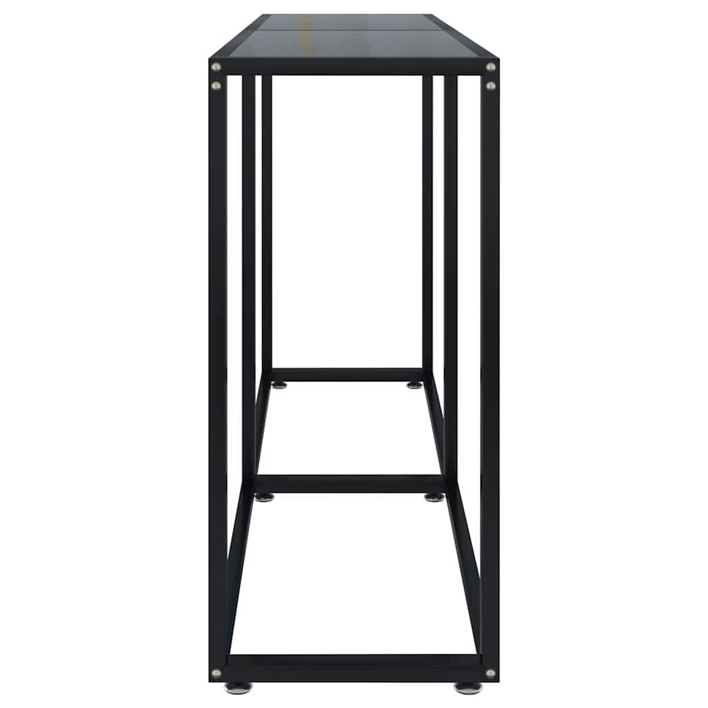 konsolbord 140x35x75,5 cm hærdet glas sort