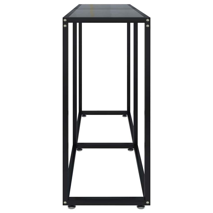konsolbord 140x35x75,5 cm hærdet glas sort