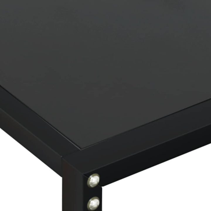 konsolbord 140x35x75,5 cm hærdet glas sort