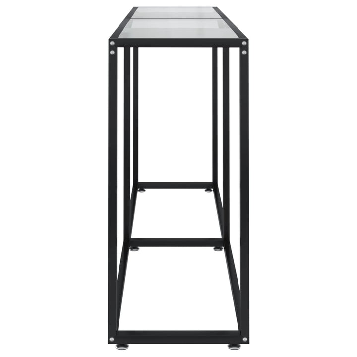 konsolbord 160x35x75,5 cm hærdet glas transparent