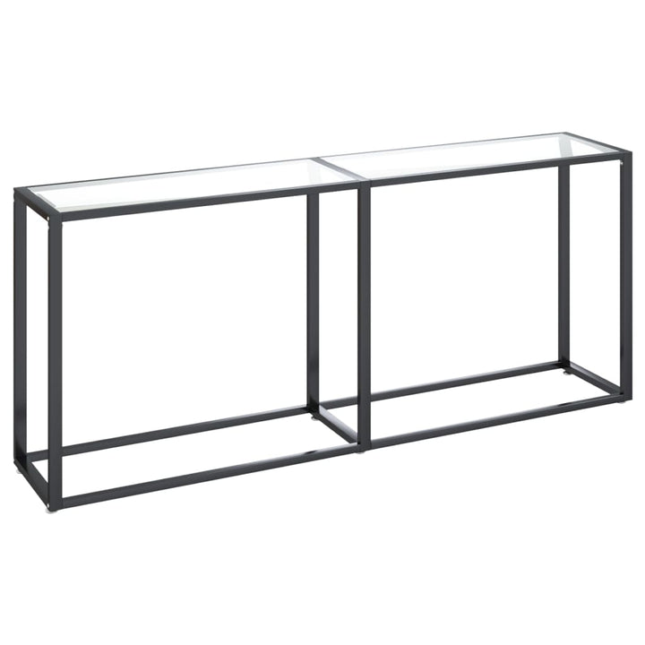konsolbord 180x35x75,5 cm hærdet glas transparent