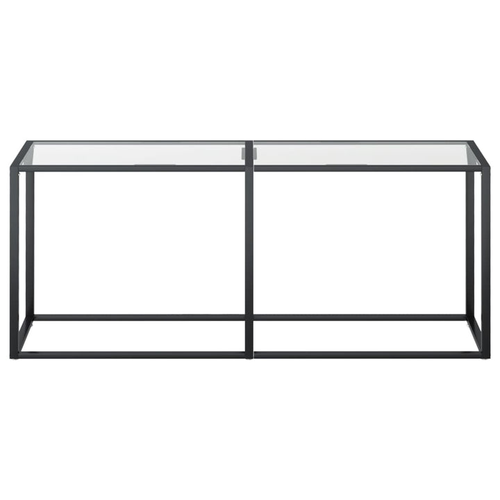konsolbord 180x35x75,5 cm hærdet glas transparent