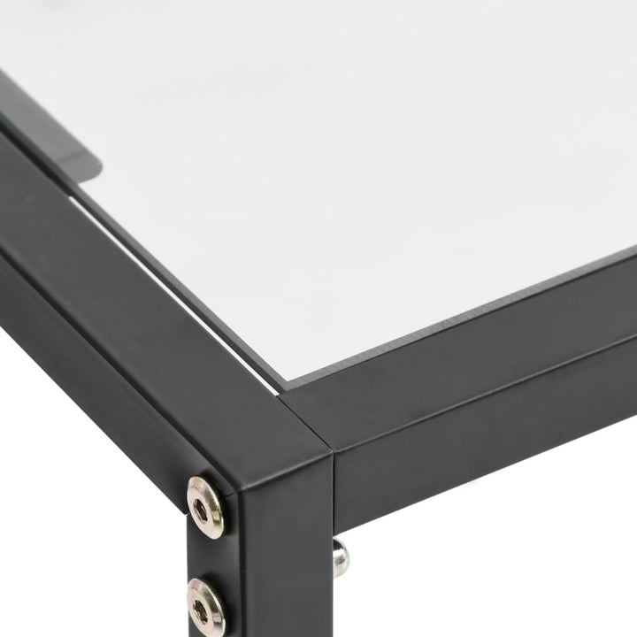 konsolbord 180x35x75,5 cm hærdet glas transparent