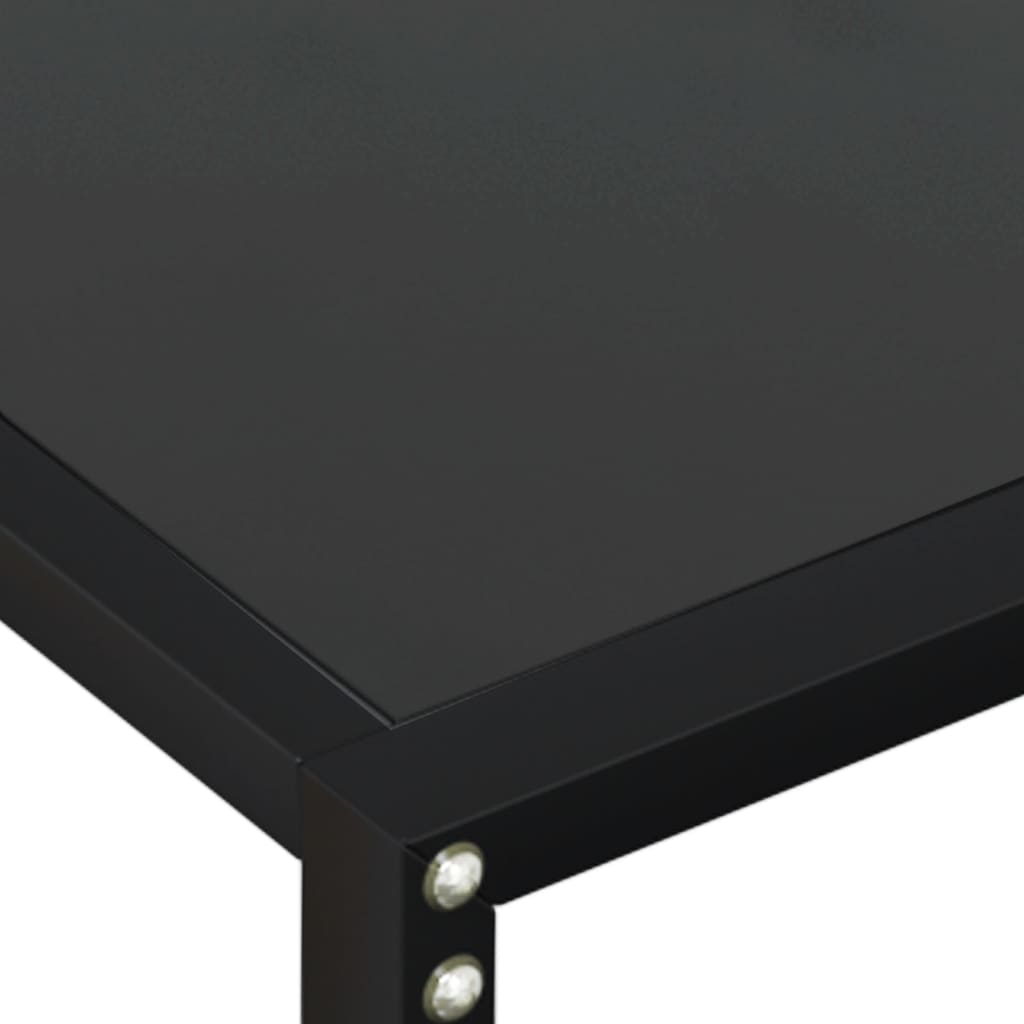 konsolbord 180x35x75,5 cm hærdet glas sort