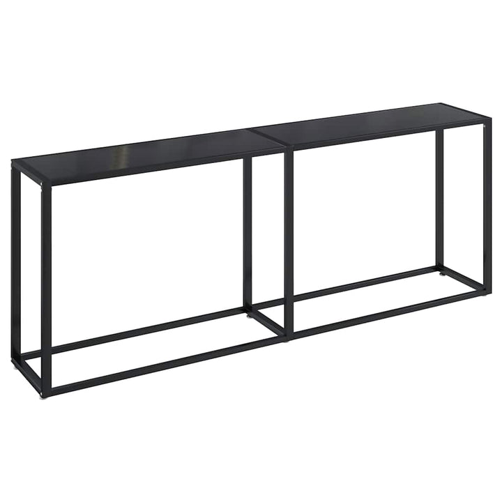 konsolbord 200x35x75,5 cm hærdet glas sort