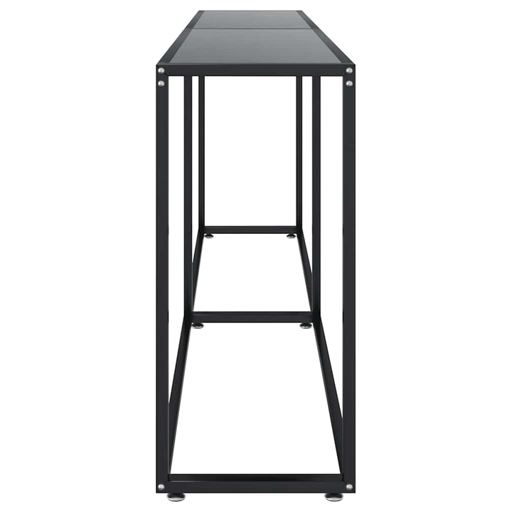 konsolbord 200x35x75,5 cm hærdet glas sort