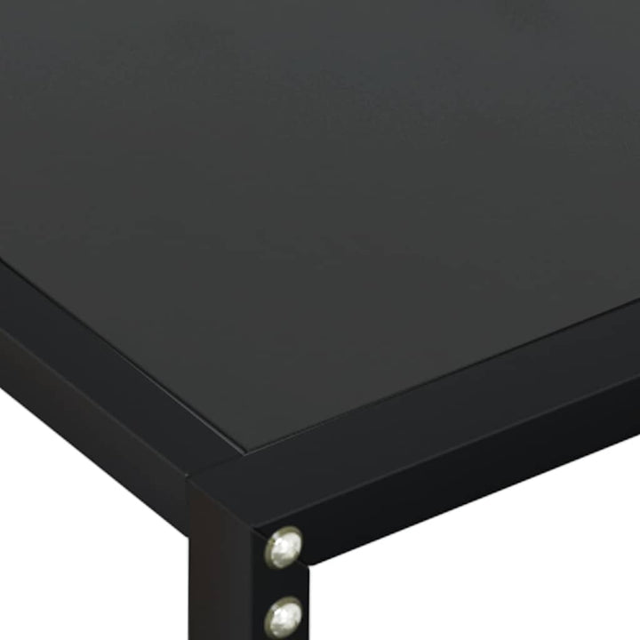 konsolbord 200x35x75,5 cm hærdet glas sort