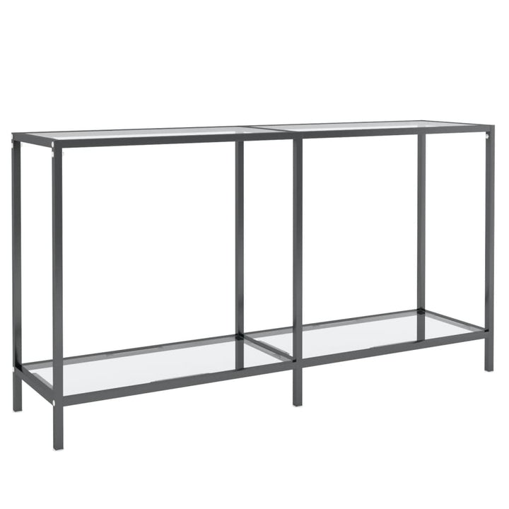 konsolbord 140x35x75,5 cm hærdet glas transparent