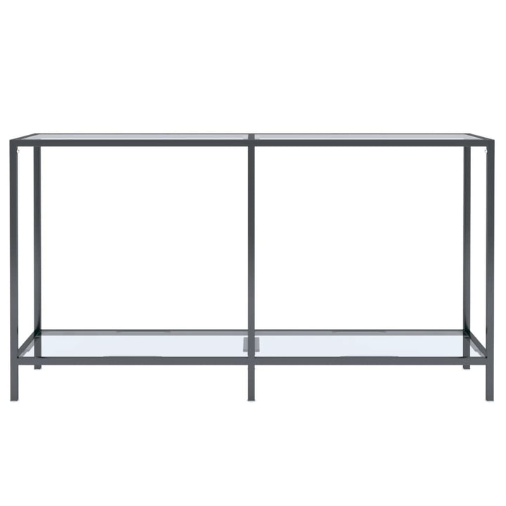 konsolbord 140x35x75,5 cm hærdet glas transparent