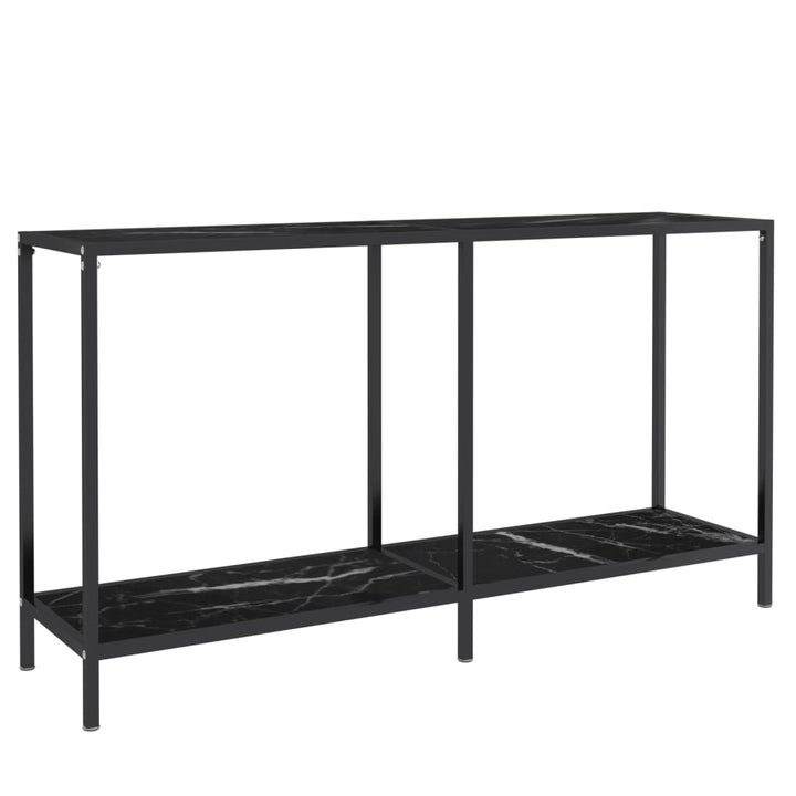 konsolbord 140x35x75,5 cm hærdet glas sort