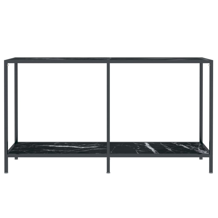 konsolbord 140x35x75,5 cm hærdet glas sort