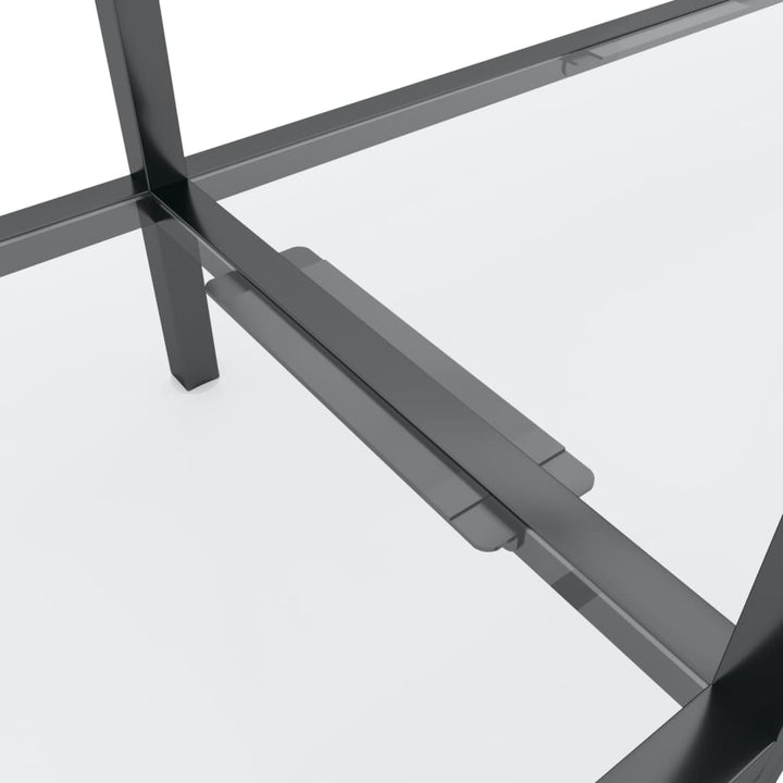 konsolbord 160x35x75,5 cm hærdet glas transparent
