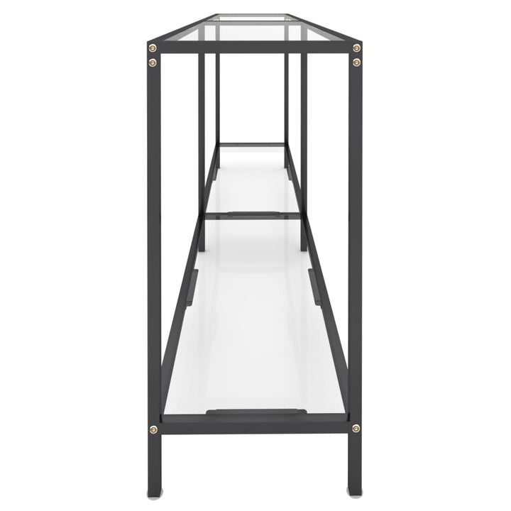 konsolbord 180x35x75,5 cm hærdet glas transparent