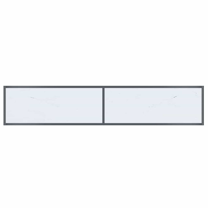 konsolbord 180x35x75,5 cm hærdet glas hvid