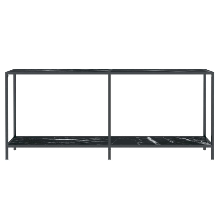 konsolbord 180x35x75,5 cm hærdet glas sort