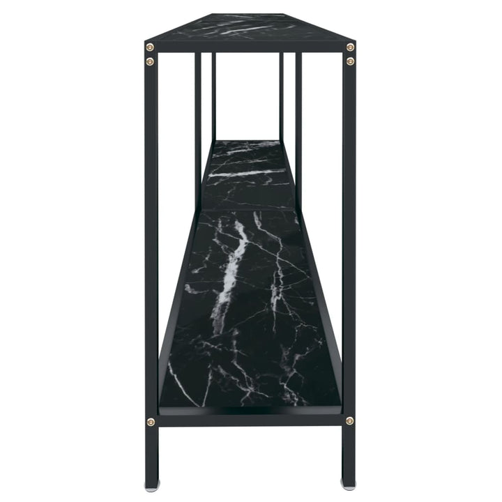 konsolbord 180x35x75,5 cm hærdet glas sort