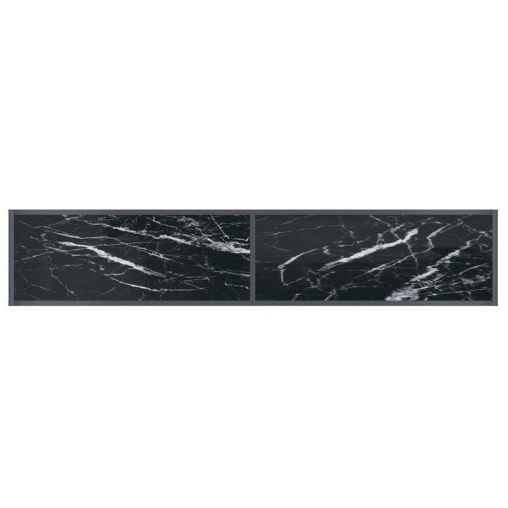 konsolbord 180x35x75,5 cm hærdet glas sort