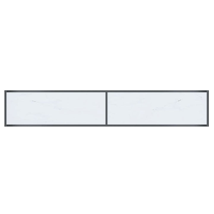 konsolbord 200x35x75,5 cm hærdet glas hvid