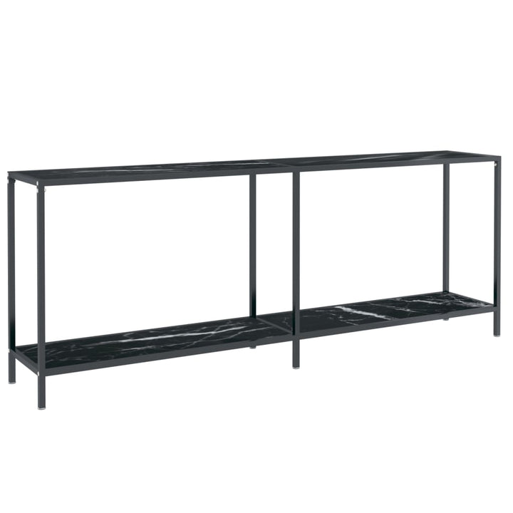 konsolbord 200x35x75,5 cm hærdet glas sort
