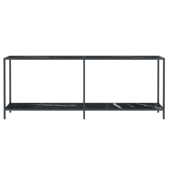konsolbord 200x35x75,5 cm hærdet glas sort