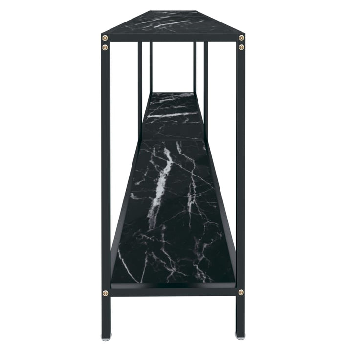 konsolbord 200x35x75,5 cm hærdet glas sort